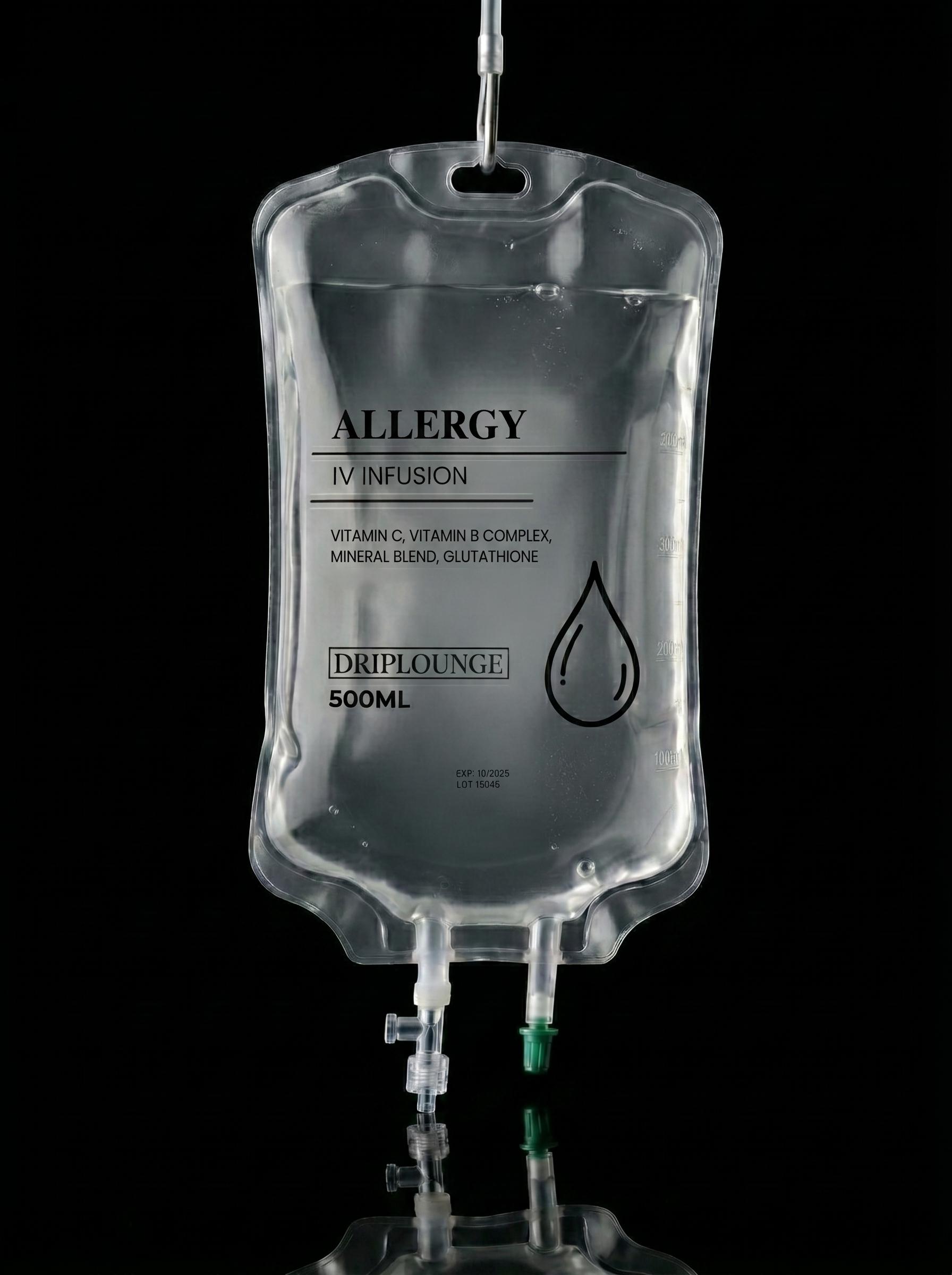 Allergy Drip IV infusion bag